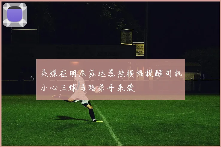 美媒在明尼苏达悬挂横幅提醒司机小心三球马路杀手来袭
